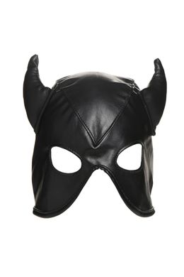 Маска Master Series Dungeon Demon Bondage Mask with Horns - Black