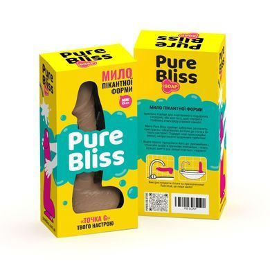 Мило у формі пеніса Pure Bliss MINI Brown, крафтове мило-член, натуральне