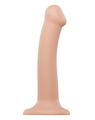 Насадка для страпону Strap-On-Me Dual Density Dildo Flesh M, діаметр 3,3 см, двошарова, гнучкий