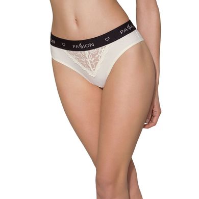 Трусики с широкой резинкой и кружевом Passion PS001 PANTIES ecru, size M