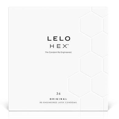 Презервативи LELO HEX Condoms Original 36 Pack, тонкі та суперміцні