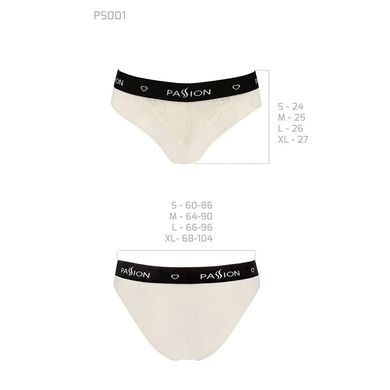 Трусики з широкою гумкою і мереживом Passion PS001 PANTIES ecru, size M