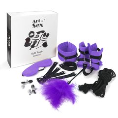 Набор БДСМ Art of Sex - Soft Touch BDSM Set, 9 предметов, Фиолетовый