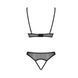 Комплект: бралет з ажурним ліфом та відкритими трусиками Christa Set with Open Bra black L/XL &mdash; Pass