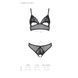 Комплект: бралет з ажурним ліфом та відкритими трусиками Christa Set with Open Bra black L/XL &mdash; Pass