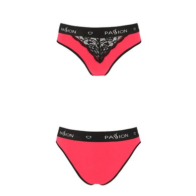 Трусики з широкою гумкою і мереживом Passion PS001 PANTIES red/black, size L