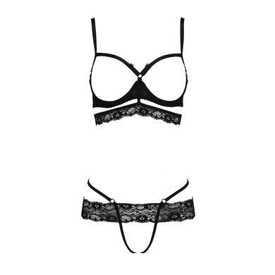 SARIA SET WITH OPEN BRA black L/XL - Passion Exclusive