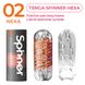 Мастурбатор Tenga Spinner 02 Hexa с упругой стимулирующей спиралью внутри, стандартная спираль