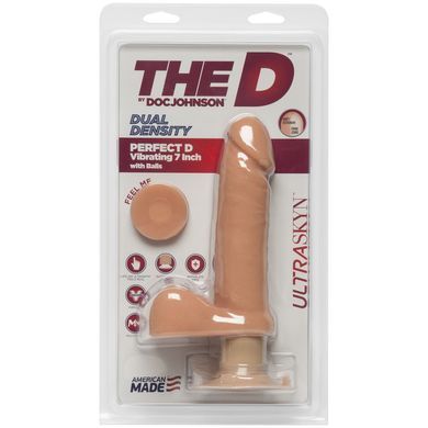 Фаллоимитатор Doc Johnson The D - Perfect D - Vibrating 7 Inch With Balls - ULTRASKYN