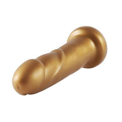 Золотий фалоімітатор Hismith 6.8&Prime; Golden Silicone Dildo, система KlicLok