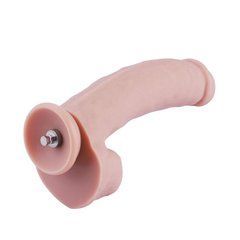 Силиконовый фаллоимитатор для секс-машин Hismith 8.3&Prime; Silicone Dildo, изогнутый, система KlicLok