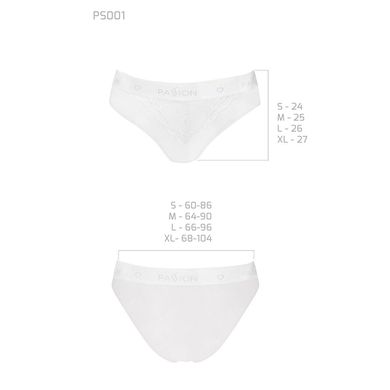 Трусики з широкою гумкою і мереживом Passion PS001 PANTIES white, size M