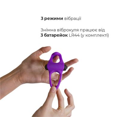 Эрекционное виброкольцо Adrien Lastic Lingus MAX Violet с язычком для стимуляции клитора