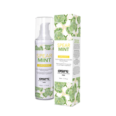 Массажное масло EXSENS Organic Spear Mint 50мл разогревающее, без сахара, без парабенов, съедобное