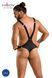 Чоловіче боді з люверсами Passion 028 HARRY L/XL Black, екошкіра, на шлейках