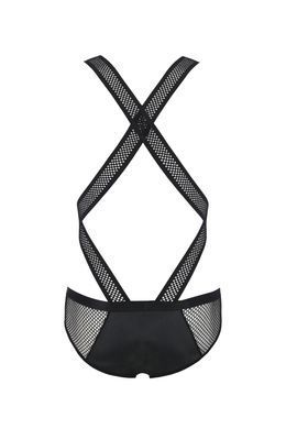 Чоловіче еротичне сітчасте боді Passion 045 VICTOR L/XL Black, екошкіра, сітка