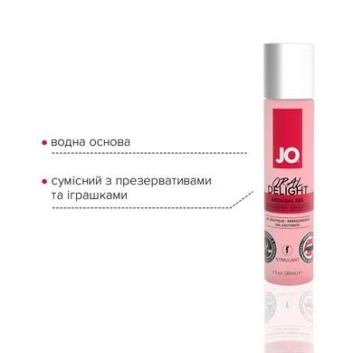 Гель для оральних пестощів System JO Oral Delight — Strawberry Sensation (30 мл), ефект холод-тепло