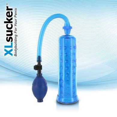 Вакуумна помпа XLsucker Penis Pump Blue для члена довжиною до 18см, діаметр до 4 см, Блакитний