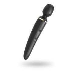 Вібромасажер Satisfyer Wand-er Woman (Black/Gold), водонепроникний, потужний, розмір XXL