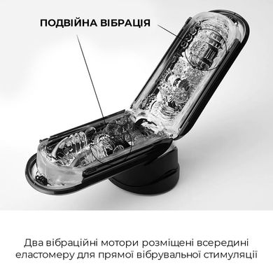 Вібромастурбатор Tenga Flip Zero Electronic Vibration Black, змінна інтенсивність, розкладний