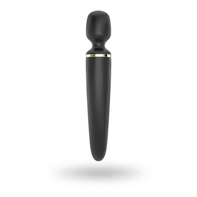 Вібромасажер Satisfyer Wand-er Woman (Black/Gold), водонепроникний, потужний, розмір XXL