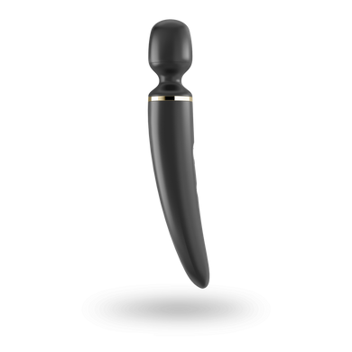 Вібромасажер Satisfyer Wand-er Woman (Black/Gold), водонепроникний, потужний, розмір XXL