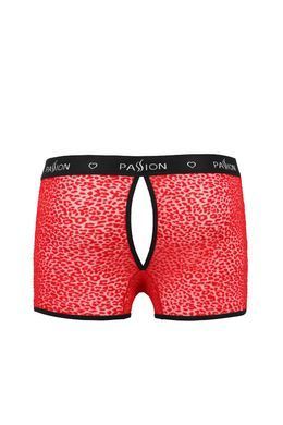 Чоловічі прозорі боксери Passion 046 SHORT PARKER L/XL Red, сітка, під леопард