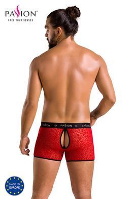 Чоловічі прозорі боксери Passion 046 SHORT PARKER L/XL Red, сітка, під леопард