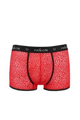 Чоловічі прозорі боксери Passion 046 SHORT PARKER L/XL Red, сітка, під леопард