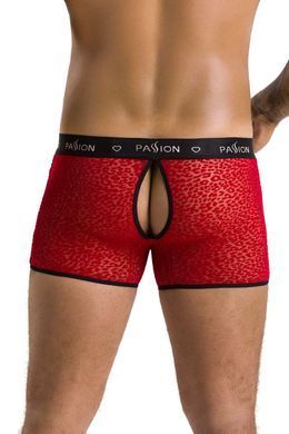 Чоловічі прозорі боксери Passion 046 SHORT PARKER L/XL Red, сітка, під леопард