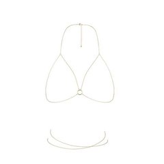 Цепочка портупея Bijoux Indiscrets Magnifique Bra Chain - Gold, украшение на тело