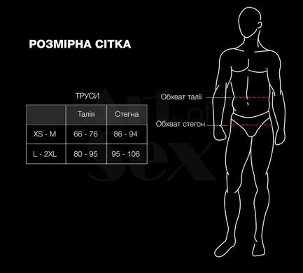 Чоловічі труси з сітки Art of Sex &mdash; Demir, колір чорний, розмір XS-M