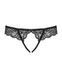 Мереживні танга з доступом Obsessive Contica crothchles thong L/XL, чорні