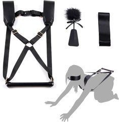 БДСМ-набір LOCKINK YEAHWOW Black Doggy Style Saddle set