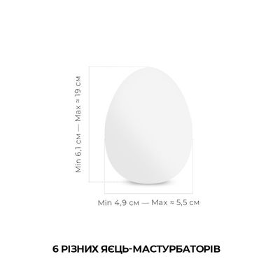 Набір мастурбаторів-яєць Tenga Egg Hard Boild Pack (6 яєць)