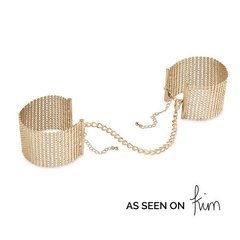 Наручники Bijoux Indiscrets Desir Metallique Handcuffs - Gold, металеві, стильні браслети