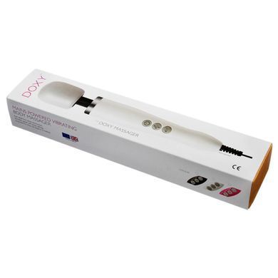 Вібромасажер DOXY Original White, дуже потужний, живлення 220В, пульсівні вібрації