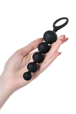 Набір анальних намистин Satisfyer Beads Black, силікон, макс. діаметр 3,3 см та 3,5 см