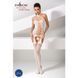 Бодістокінг Passion BS056 white, комбінезон, імітація панчох