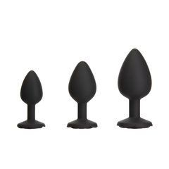 Набор силиконовых анальных пробок BMS Roses Til&rsquo; Dawn Silicone Anal Plug Kit Starter Kit Black