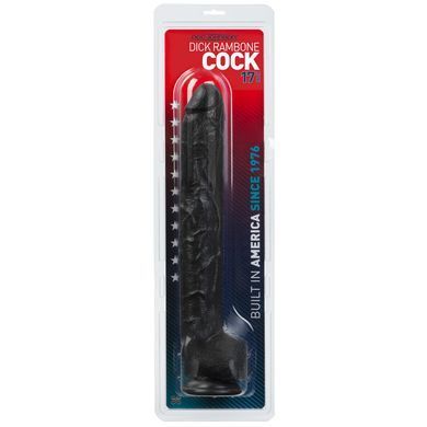 Фалоімітатор Doc Johnson Dick Rambone Cock Black, діаметр 6 см, довжина 42 см, ПВХ