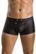 Чоловічі шкіряні боксери з клапаном Passion 050 Short Patrick XXL/XXXL Black