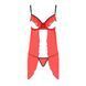 Прозорий пеньюар з відкритими грудьми CHERRY CHEMISE red L/XL - Passion Exclusive, трусики