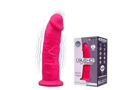 Фаллоимитатор с вибрацией SilexD Henry Vibro Pink (MODEL 2 size 7in), двухслойный, диаметр 4,4 см