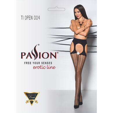 Эротические колготки TIOPEN 004 nero 3/4 (fishnet 40 den) - Passion