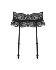 Пояс для панчіх Obsessive Nutris garter belt, M/L, мереживний, з довгими пажами