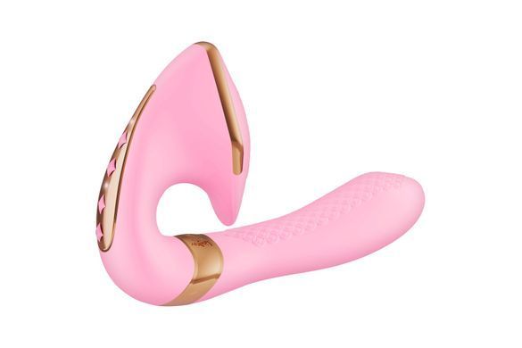 Вагінально-кліторальний вібратор Shunga Soyo Light Pink
