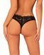 Мереживні стрінги Obsessive Donna Dream crotchless thong M/L Black, відкритий доступ