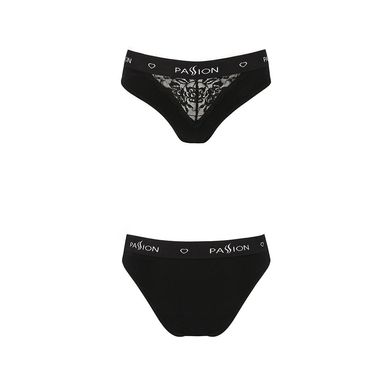 Трусики з широкою гумкою і мереживом Passion PS001 PANTIES black, size L