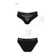 Трусики з широкою гумкою і мереживом Passion PS001 PANTIES black, size L